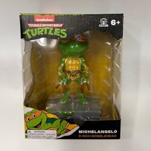 Nickelodeon TMNT Michelangelo Bobblehead - Green and Orange